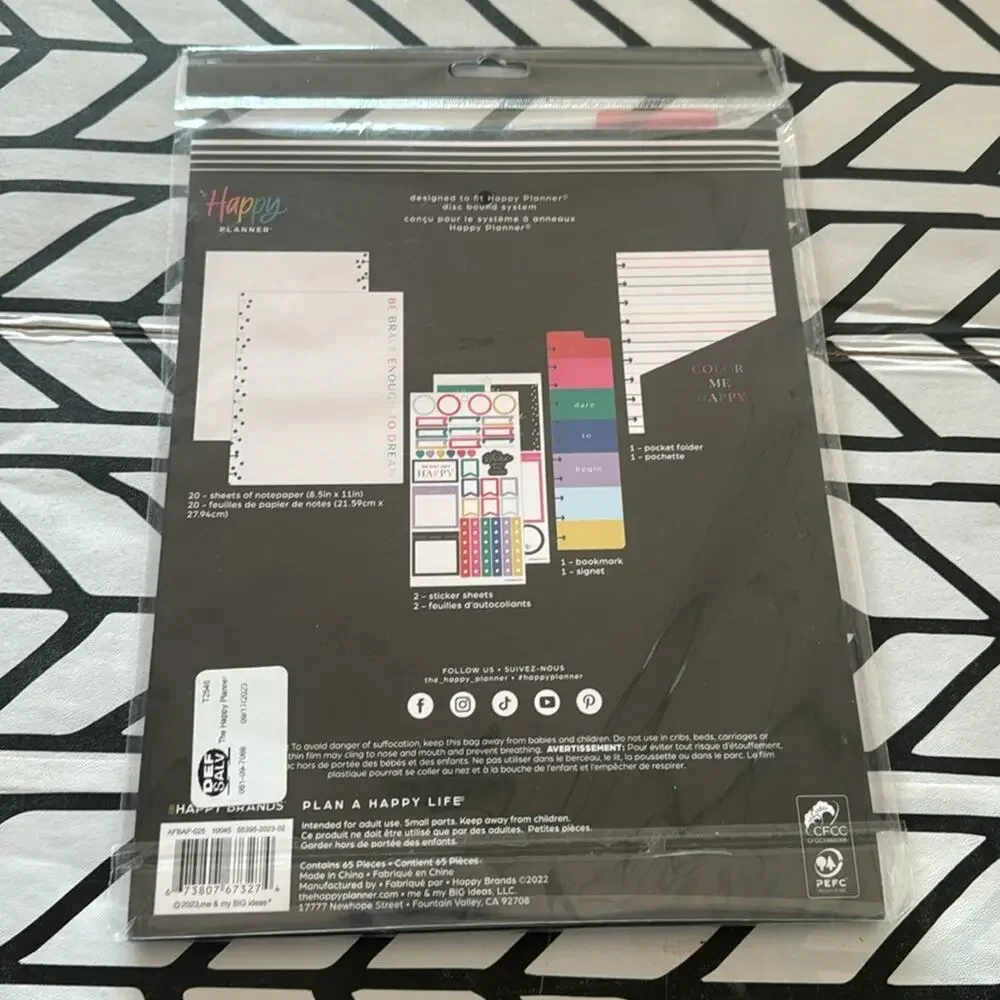 Happy Planner NWT Planner Accessories- Color Me Happy 65 pieces